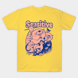 sensitive - blue/peach T-Shirt